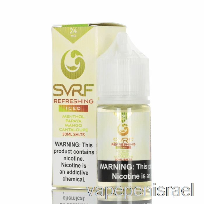 חד פעמי Vape Israel אייס מרענן - Svrf Salts E-liquid - 30ml 24mg